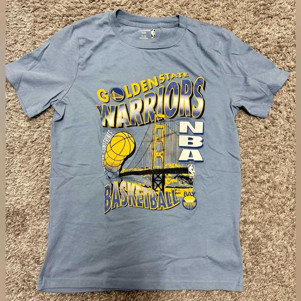 EUC Abercrombie Kids Golden State Warriors Tee, Size 11/12